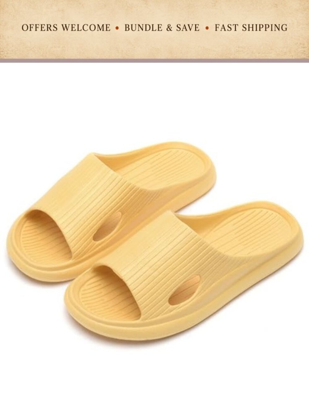 Unisex Ultra Comfort Non-Slip Shower Sandals Quick Drying Slippers